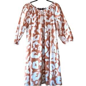 Elizabeth And James Uptown Day glow Safari Dress Rust Color Sz. L Cottagecore